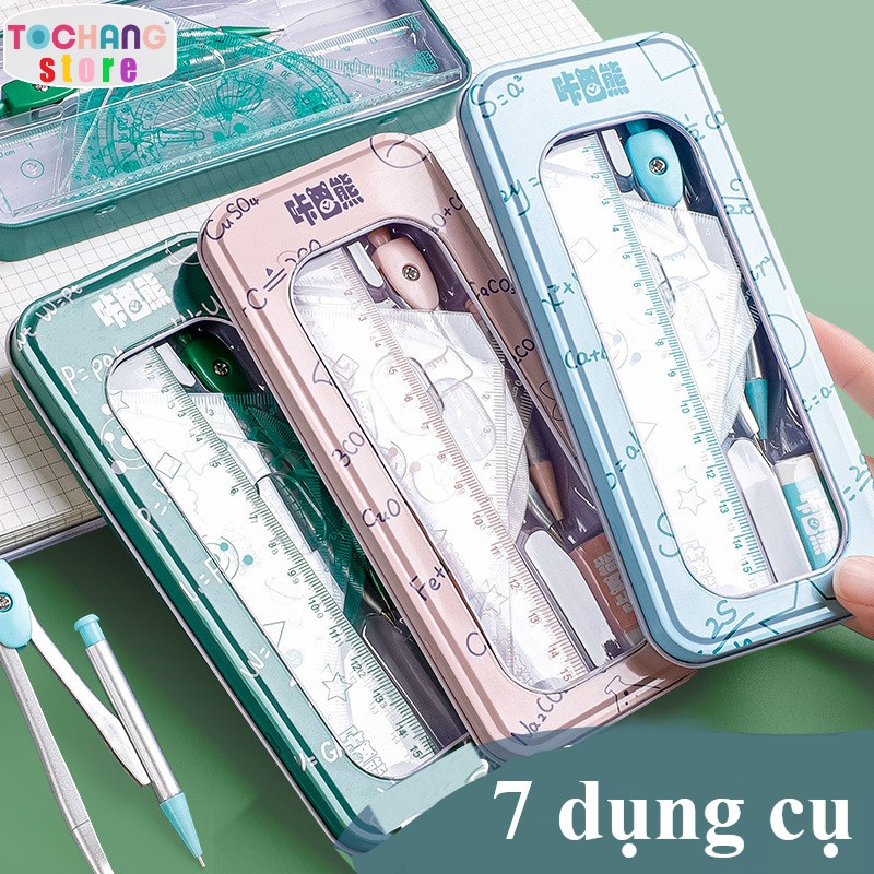 Văn Phòng Phẩm, Bộ Đồ Dùng Học Tập 7 Chi Tiết Cho Bé Học Hình Học, ...