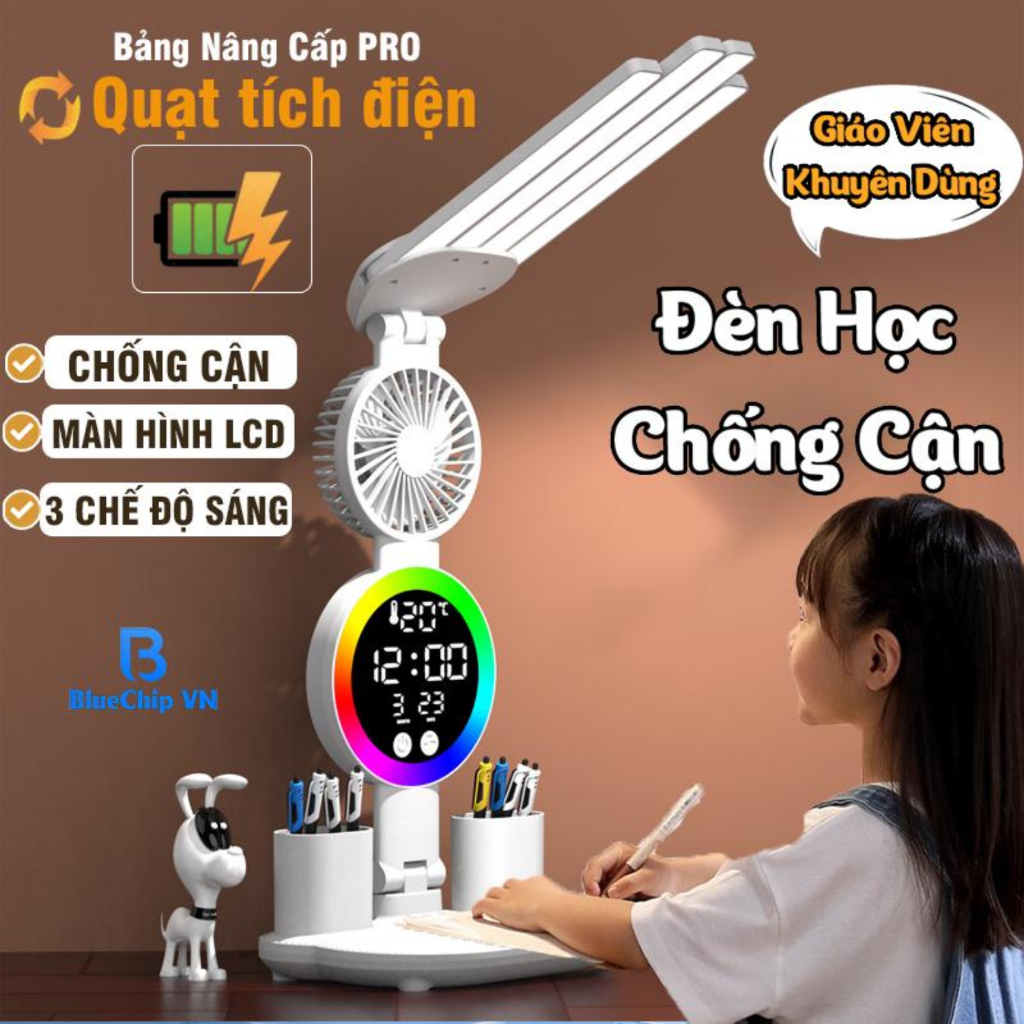 Đèn học để bàn tích điện 2026, đèn chống cận, bảo vệ thị lực hiển ...