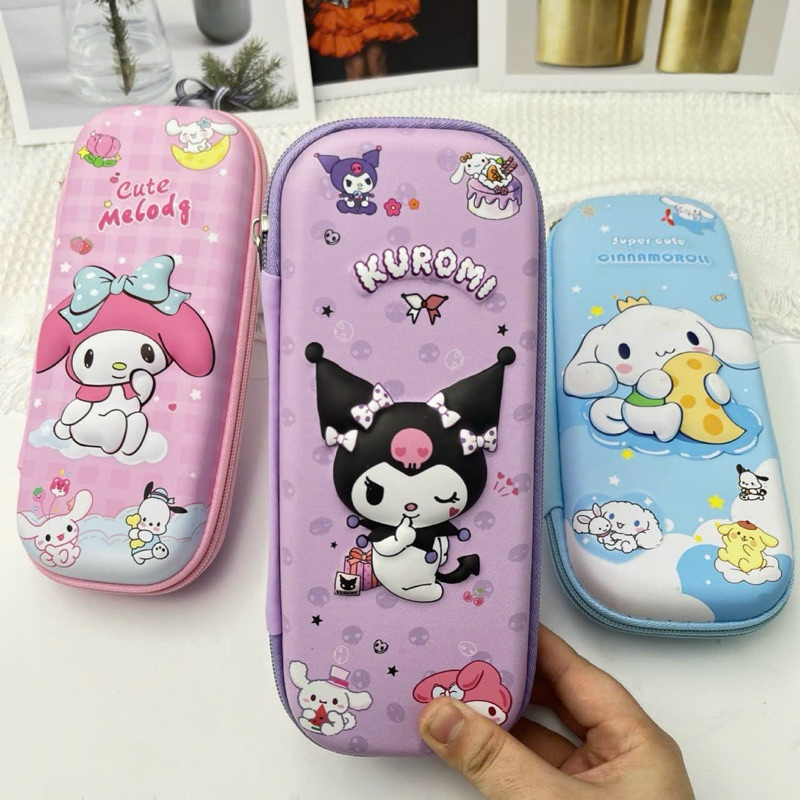 Hộp Đựng Bút Cho Cho Bé Chống Thấm Nước Kuromi , Melody, Cinamorol