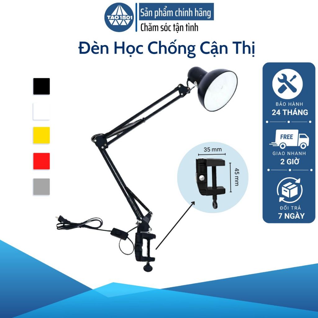 Đèn học PIXAR Bóng LED Chống Cận Bảo Vệ Mắt Đổi 3 Màu Kẹp Bàn Chắc ...